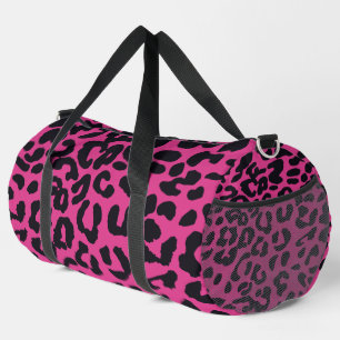 Pink Leopard Print Animal Spots Pattern Aesthetic Duffle Bag