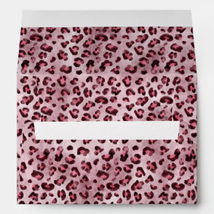 Pink Leopard Print Artistic Wild Cat Fur Texture Envelope