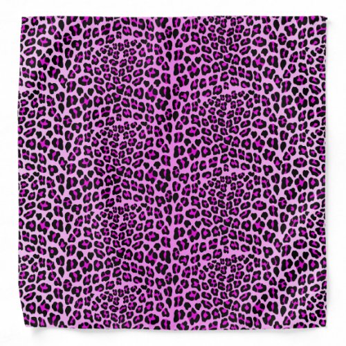 Pink  leopard print bandana