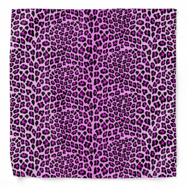 Pink  leopard print bandana (Front)