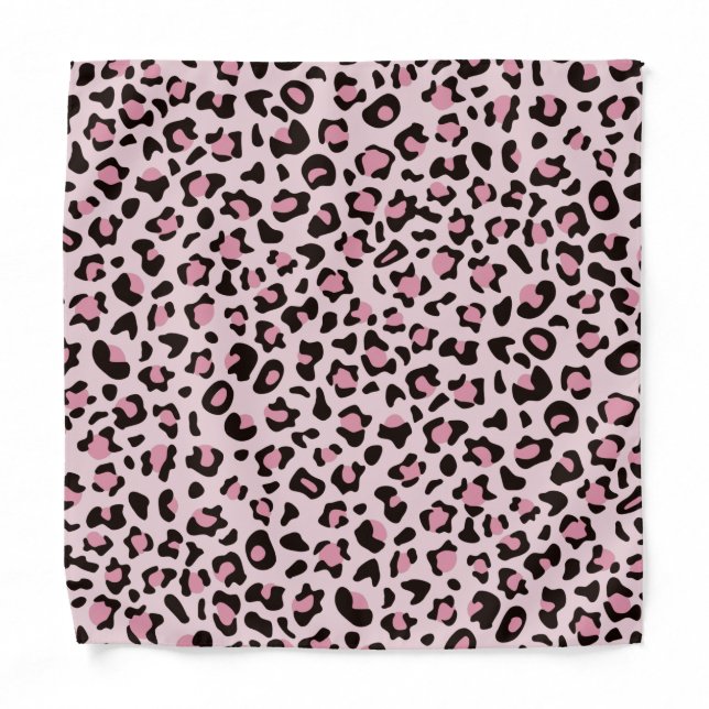 Pink Leopard Print Bandana (Front)