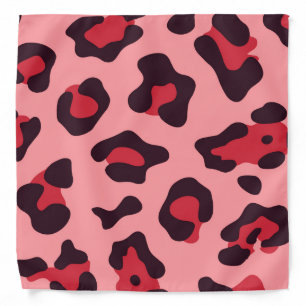 Pink Leopard Print Bandana