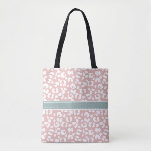 Pink Leopard Print Business Card Tote Bag