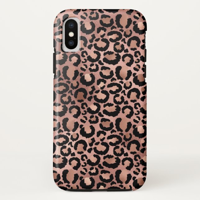 Pink Leopard Print Case-Mate iPhone Case (Back)