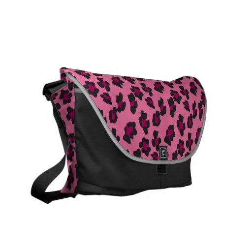 Pink Leopard Print Courier Bag | Zazzle