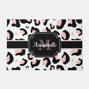 Pink Leopard Print Doormat