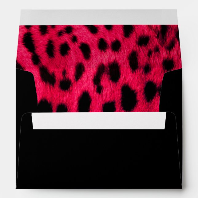 "Pink Leopard Print" Envelope (Back (Bottom))