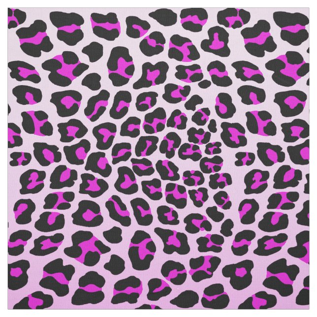 Pink leopard print fabric (Swatch)