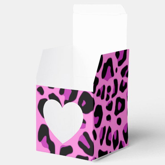 Pink Leopard Print Favor Boxes (Opened)