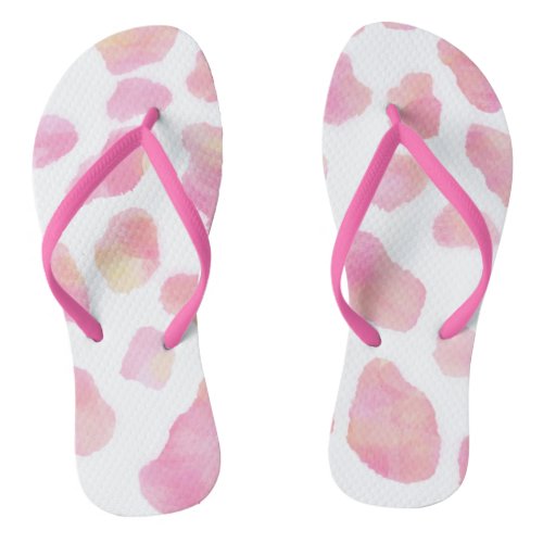 Pink Leopard Print Flip flops