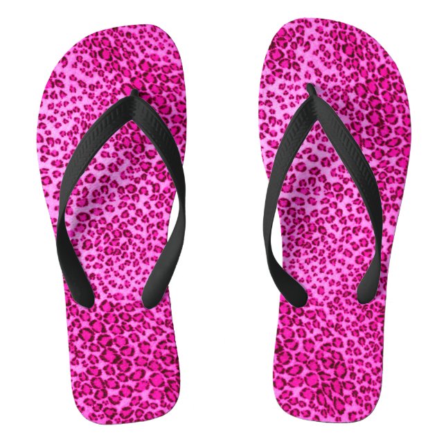 Pink Leopard Print/Flip Flops Flip Flops (Footbed)
