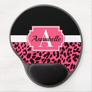Pink Leopard Print Gel Mouse Pad