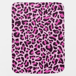 Pink Leopard Print Girl's Baby Blanket
