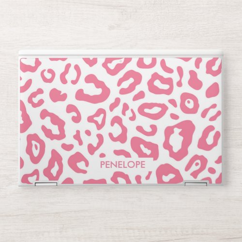 Pink Leopard Print HP Laptop Skin