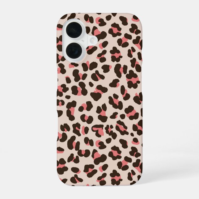 Pink Leopard Print Iphone Case (Back)