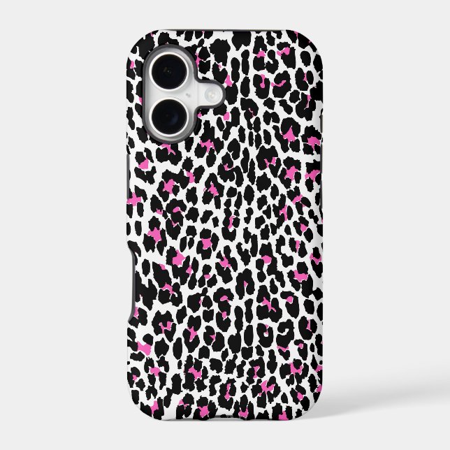 pink leopard print iphone case (Back)
