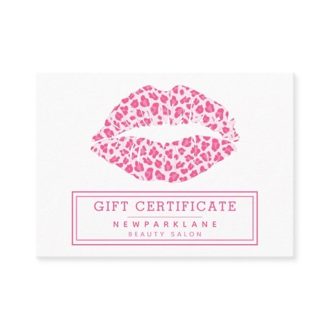 Pink Leopard Print Kiss - Beauty Gift Certificate