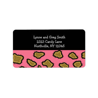 Pink Leopard Print Label