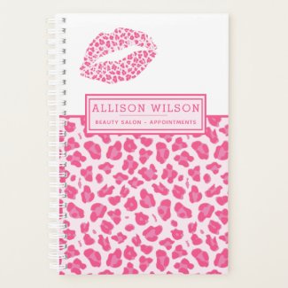 Pink Leopard Print & Leopard Kiss Planner