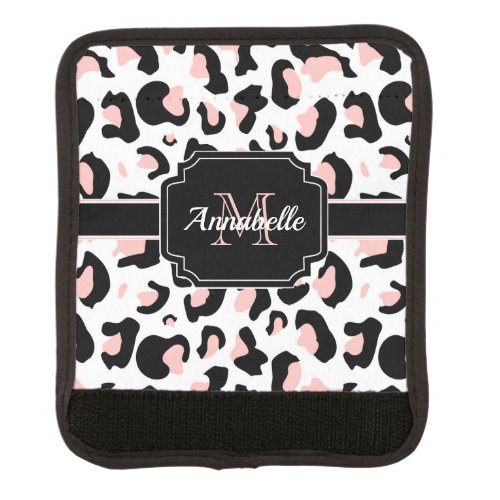 Pink Leopard Print Luggage Handle Wrap