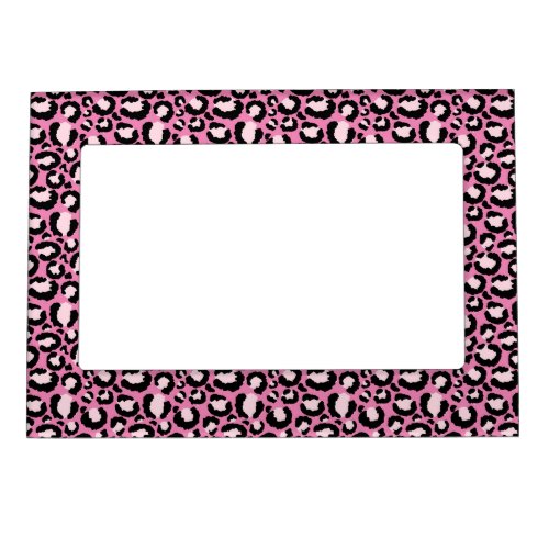 Pink Leopard Print Magnetic Frame