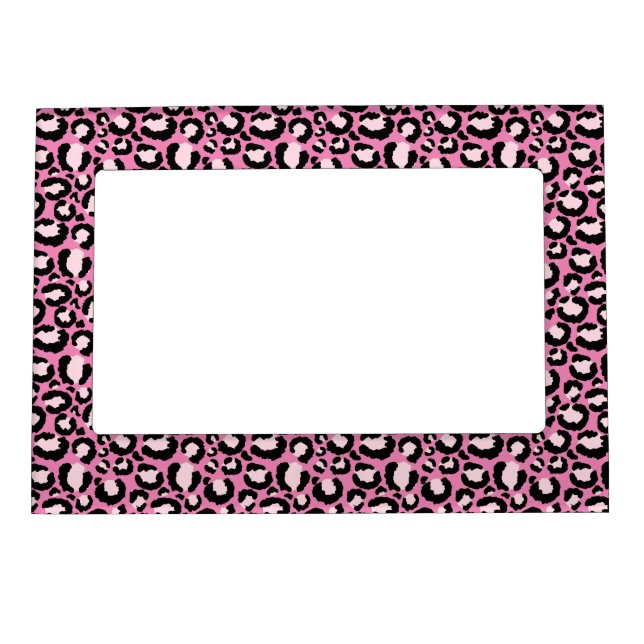 Pink Leopard Print Magnetic Frame (Front)