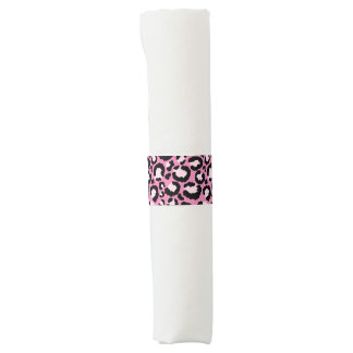 Pink Leopard Print Napkin Bands