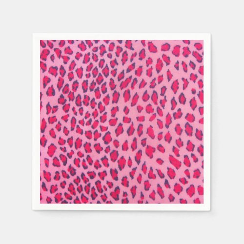 Pink Leopard Print Napkins