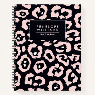 Pink Leopard Print Notebook