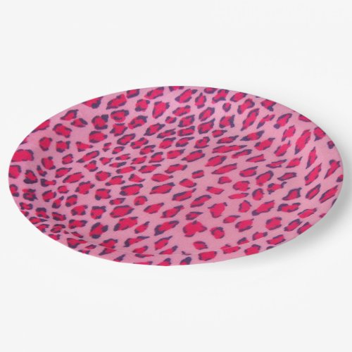 Pink Leopard Print Paper Plates