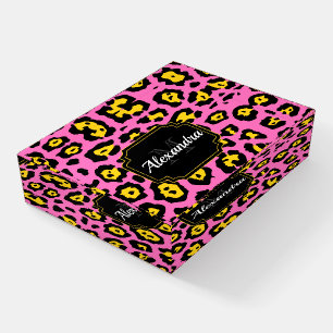 Pink Leopard Print Paperweight