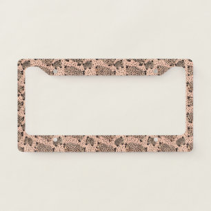Pink Leopard Print Pattern – Chic Animal License Plate Frame