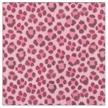 Pink Leopard Print Pattern Fabric