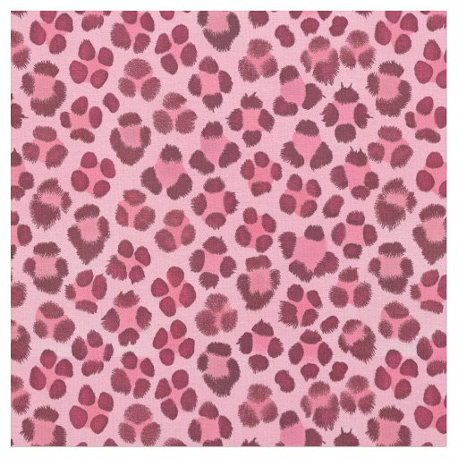 Pink Leopard Print Pattern Fabric