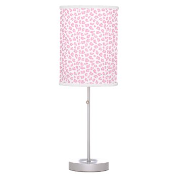 Pink Leopard Print Pattern Nursery Lamp by Personalizedbydiane at Zazzle