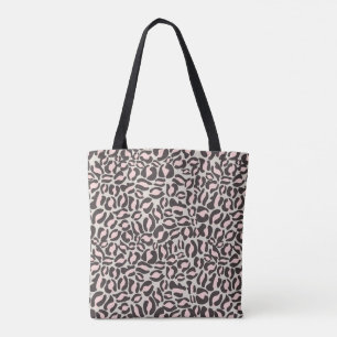 Pink Leopard Print Pattern Safari Jungle Tote Bag