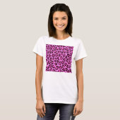 Pink leopard print pattern T-Shirt (Front Full)