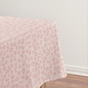 Pink Leopard Print Pattern Tablecloth