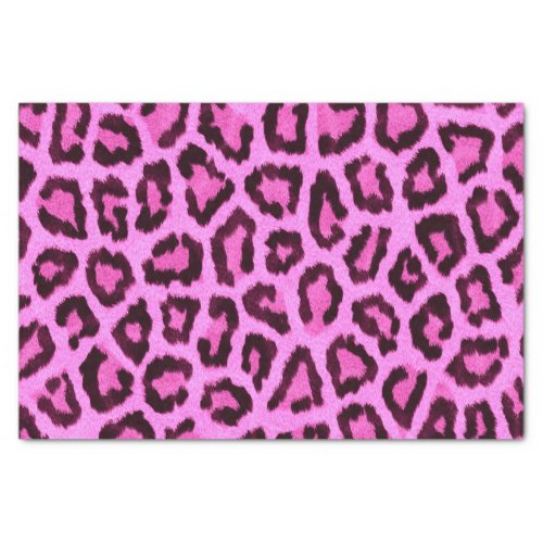 Pink leopard print pattern tissue paper