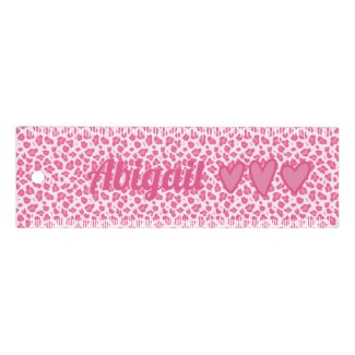 Pink Leopard Print - Personalized Pencil Case