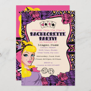 Pink Leopard Print, Pin-up Party Invitations