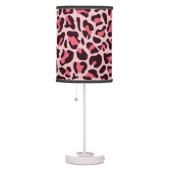 Pink Leopard Print Retro Vintage Style Table Lamp (Right)
