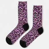 Pink Leopard Print  Socks (Left)