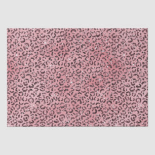 Pink leopard Print Sparkle Glitter Tissue Paper
