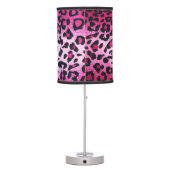 Pink Leopard Print Table Lamp (Back)