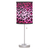 Pink Leopard Print Table Lamp (Left)