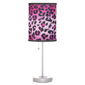 Pink Leopard Print Table Lamp (Right)