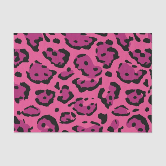 Pink Leopard Print  Tissue Paper (Front)