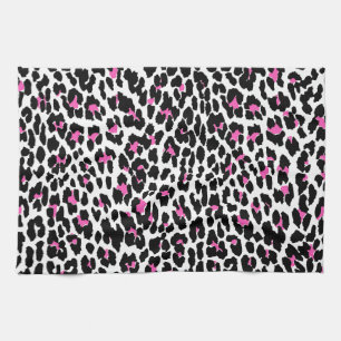pink leopard print towel