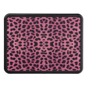 Pink Leopard Print Trailer Hitch Cover